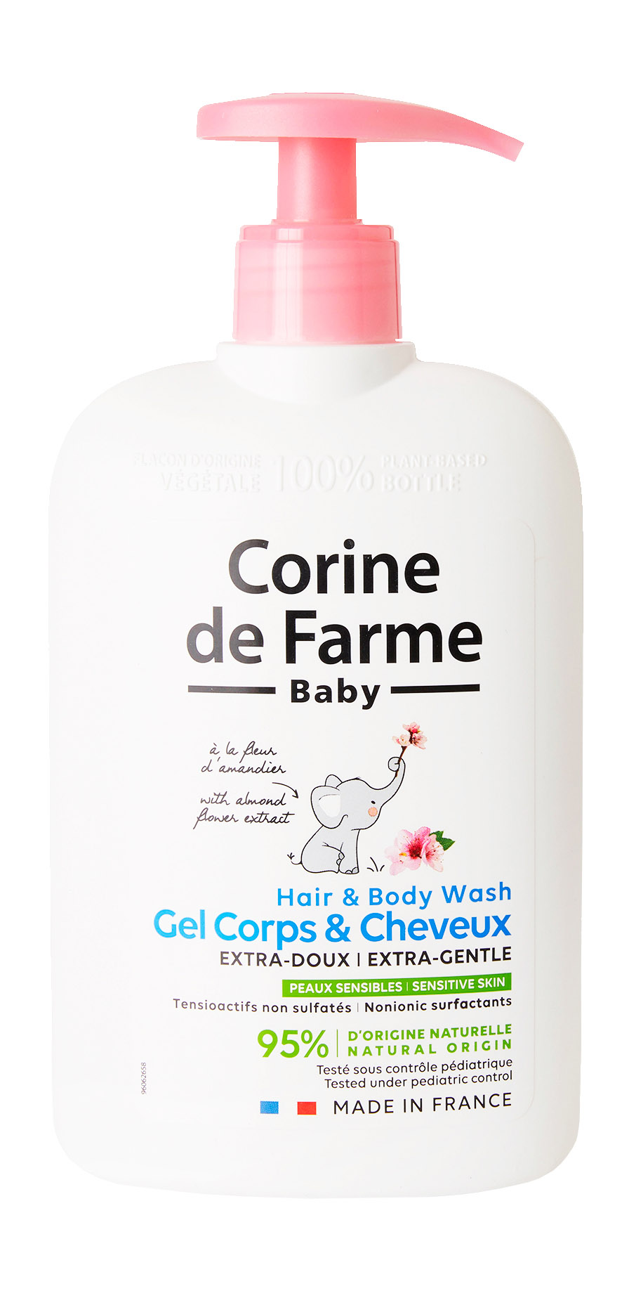 фото Гель для купания corine de farme hair & body wash extra-gentle детский, 500 мл