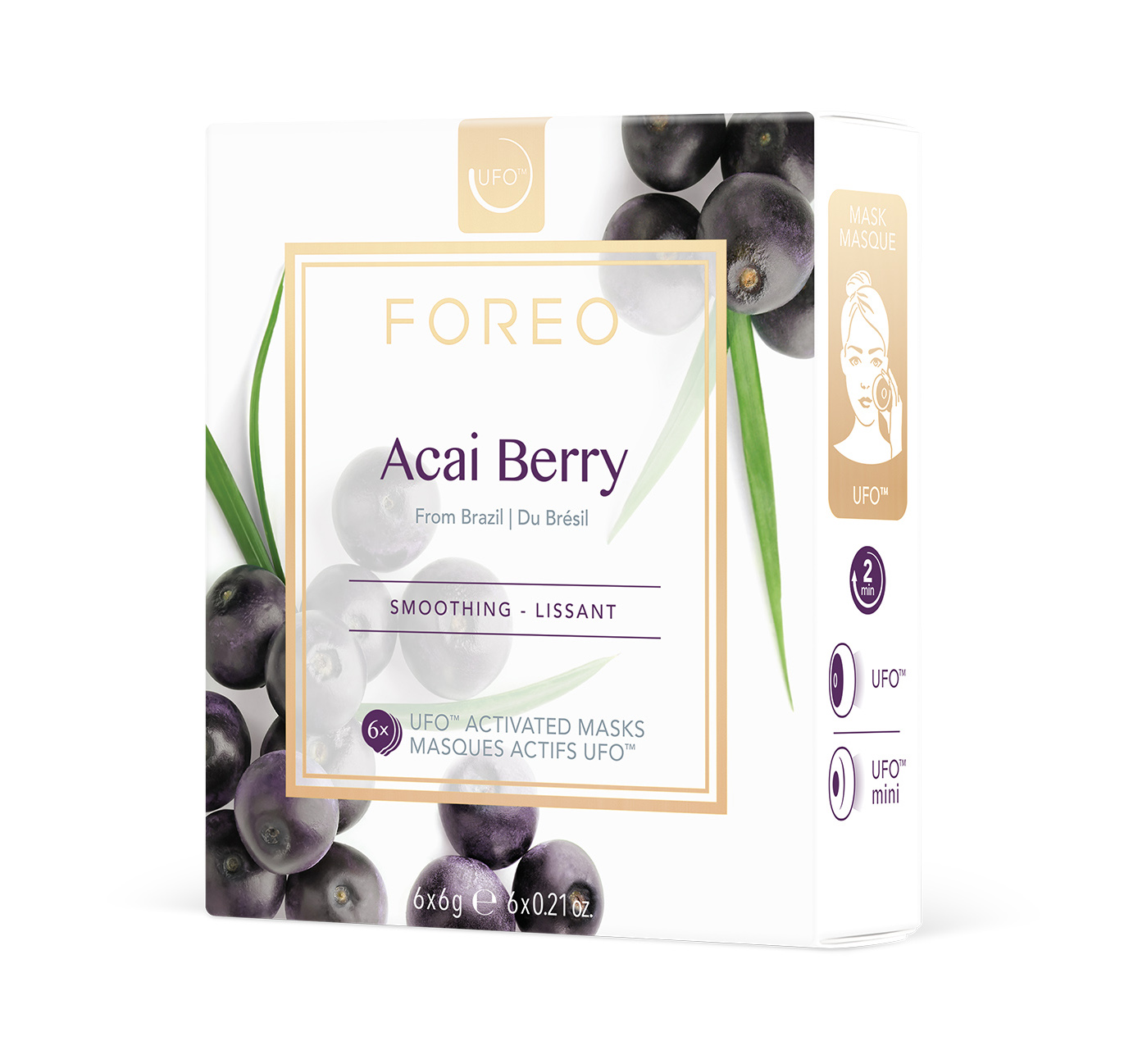 Набор Foreo Farm to Face Collection Mask For Face Acai Berry для щетки UFO и UFO Mini