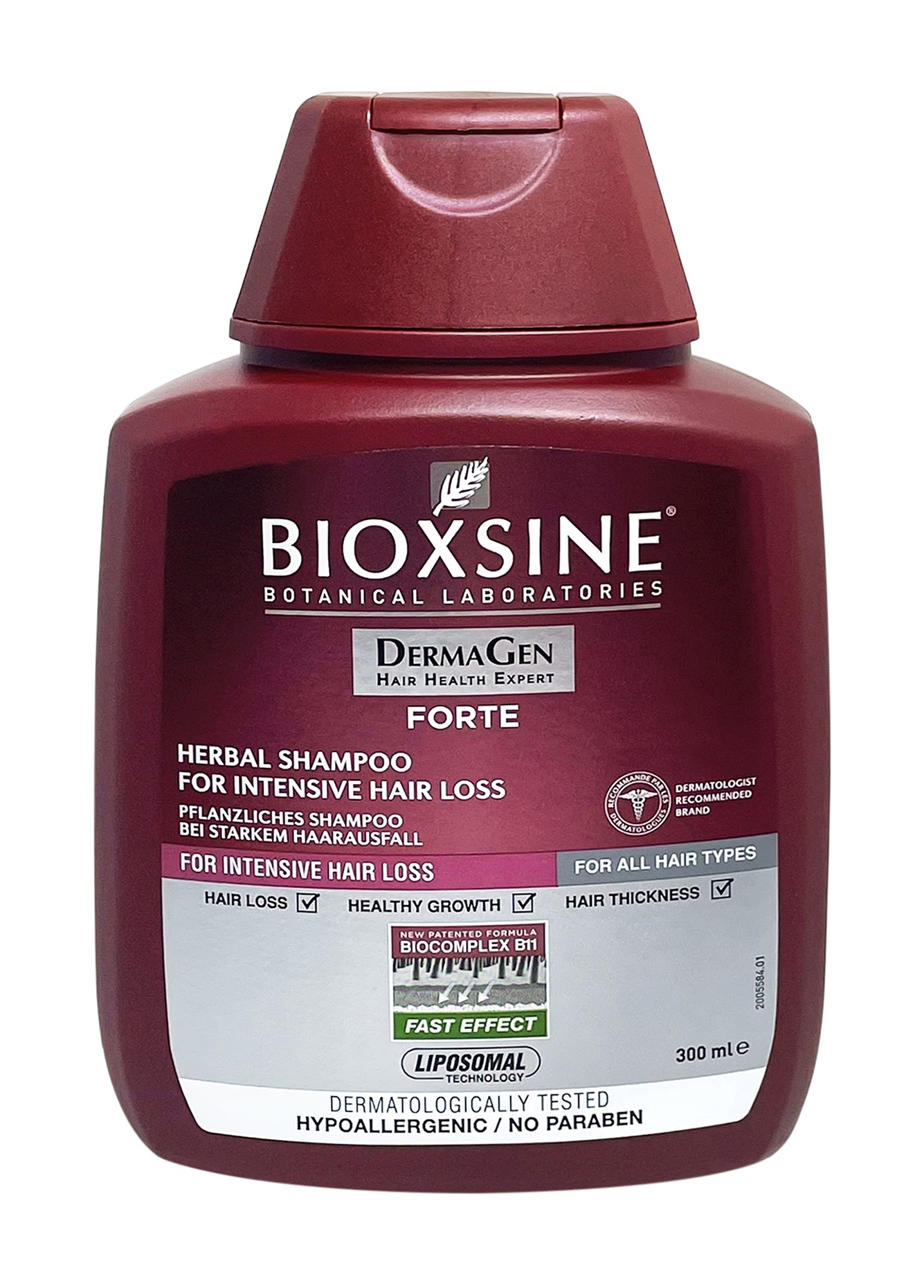 Шампунь Bioxsine Forte Herbal Shampoo for Intensive Hair Loss, 300 мл