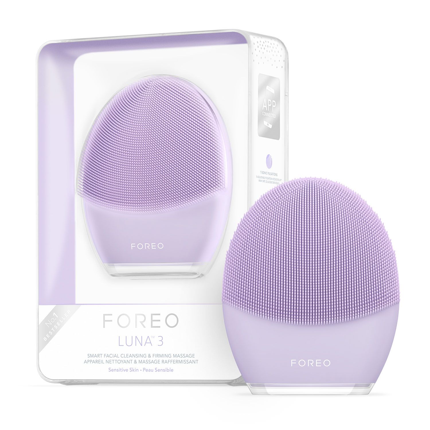 

Щетка для умывания и массажа FOREO LUNA 3 для чувствительной кожи, Фиолетовый, Foreo Luna 3