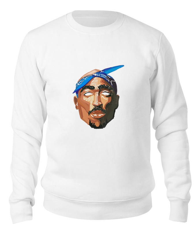 

Свитшот унисекс Printio Тупак (2pac) белый M, Тупак (2pac)