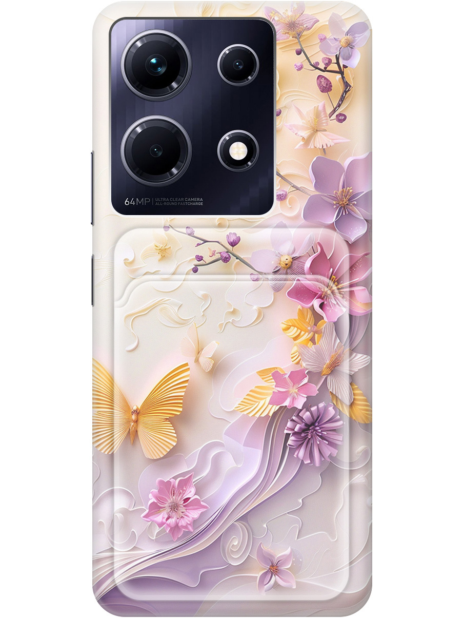 

Силиконовый чехол на Infinix Note 30 с принтом с карманом для карты прозрачный 805098, Белый;фиолетовый;прозрачный;оранжевый, 773943723