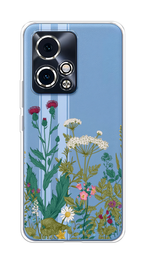 

Чехол на Honor 90 GT "Дикие полевые цветы", Зеленый;розовый;белый, 6123450-1