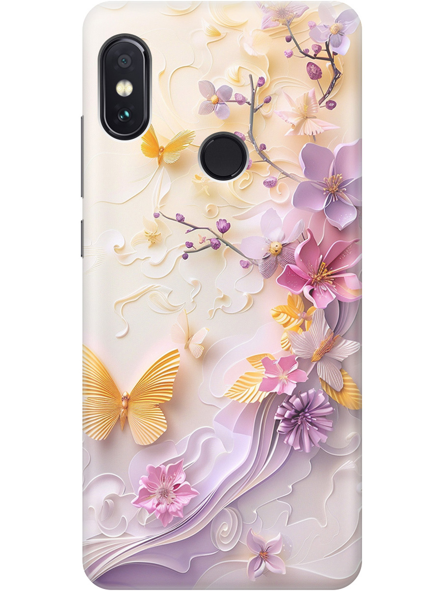 

Силиконовый чехол на Xiaomi Redmi Note 5/Note 5 Pro с принтом "Оранжевые бабочки", Прозрачный;белый;оранжевый;фиолетовый, 717568723