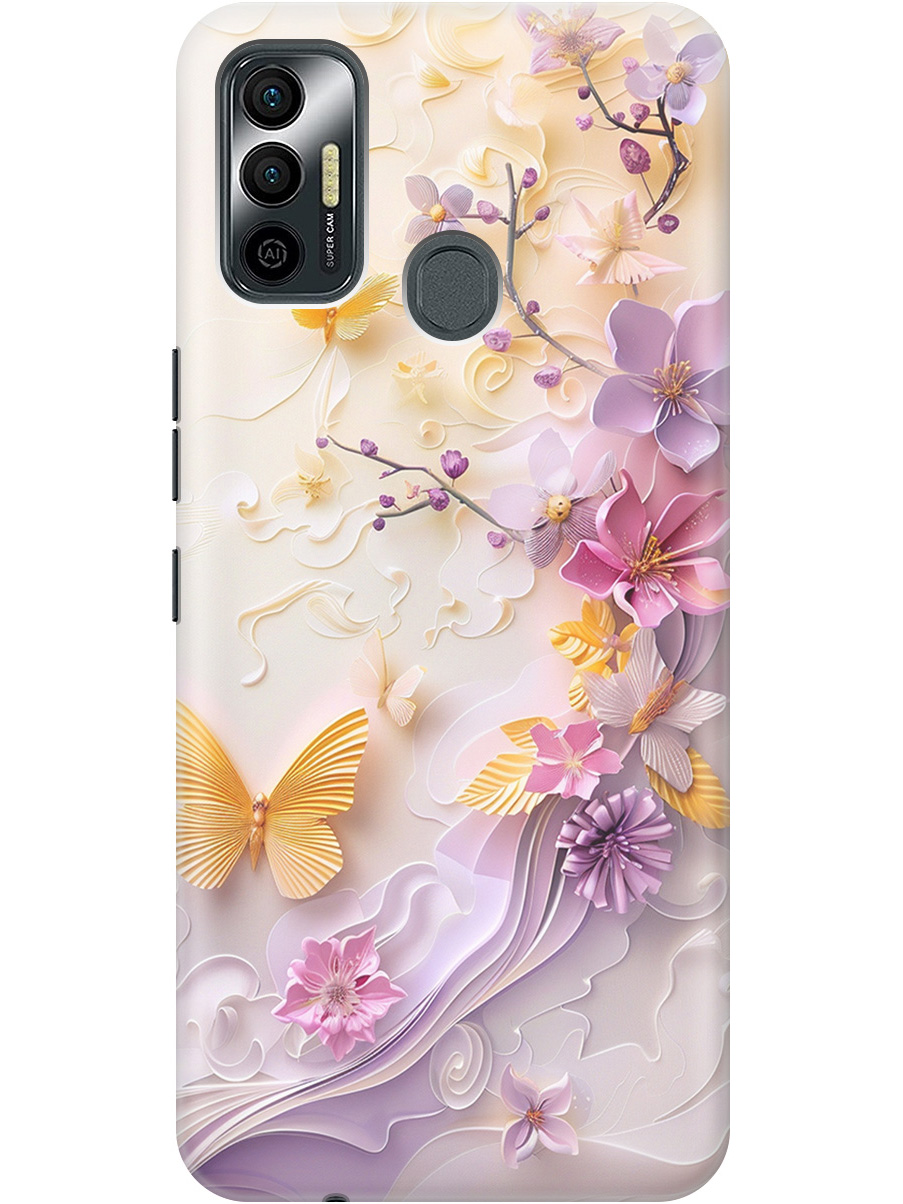 

Силиконовый чехол на Tecno Spark 7 с принтом "Оранжевые бабочки", Прозрачный;белый;оранжевый;фиолетовый, 741736123