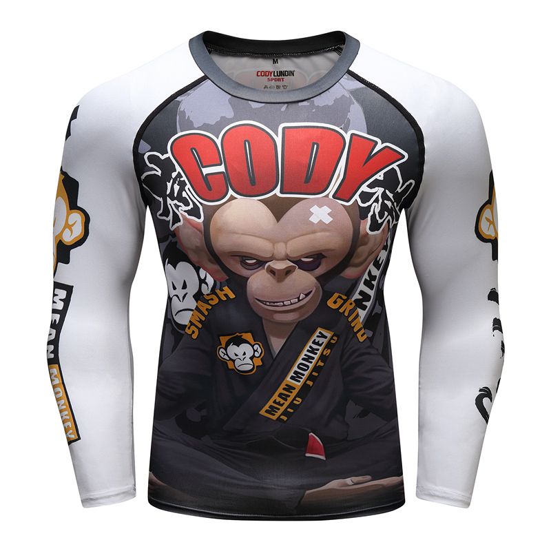 

Рашгард для ММА CODY LUNDIN Monkey CL11206 (р. M), Белый;разноцветный, Monkey