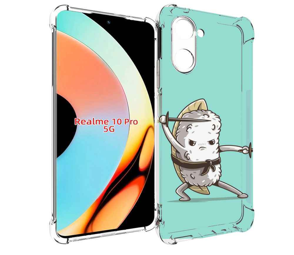 

Чехол бампер MyPads злой суши детский для Realme 10 Pro противоу..., Прозрачный, Tocco
