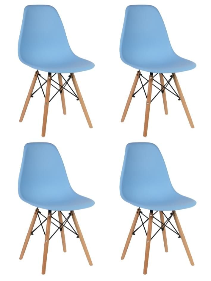 

Стул для кухни СтулБержи EAMES DSW, деревянные ножки, 4 шт., голубой, EAMES DSW-4
