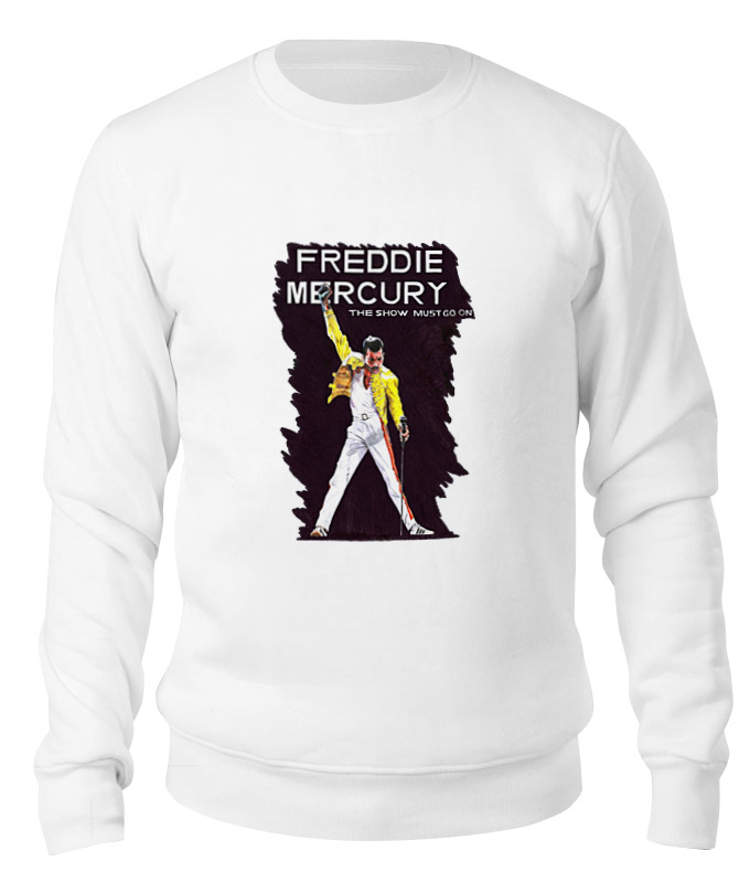 

Свитшот унисекс Printio Freddie mercury - queen белый M, Freddie mercury - queen