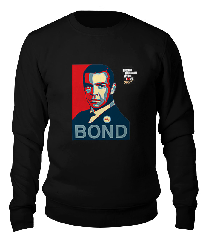

Свитшот унисекс Printio James bond черный M, James bond
