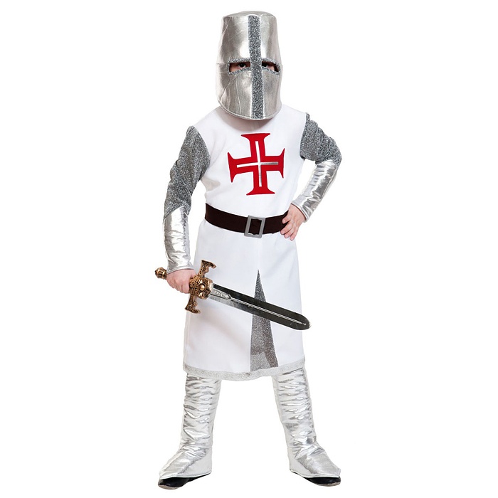 фото Карнавальный костюм карнавалофф рыцарь, цв. белый р.128