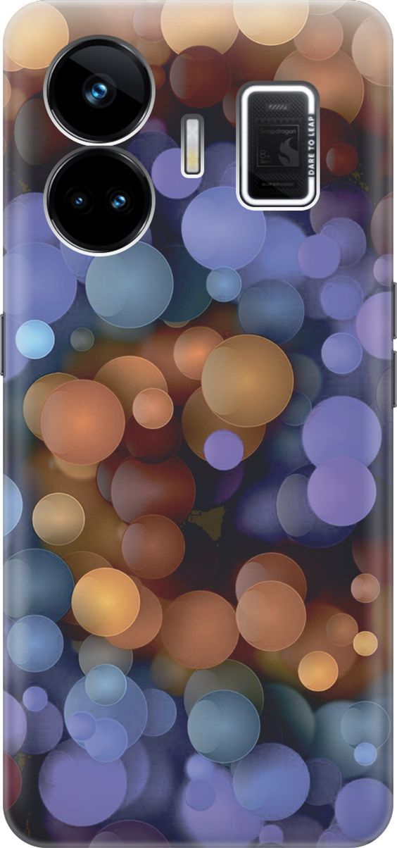 

Чехол на Realme GT Neo 5 "Сиренево-оранжевые шарики", Фиолетовый;оранжевый, 158665