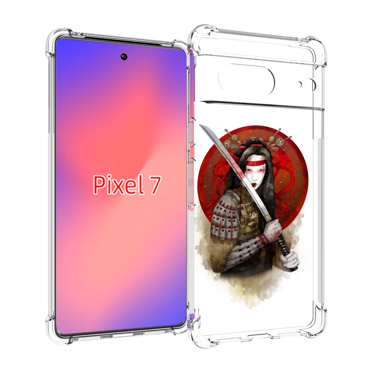 

Чехол Mypads Рисованная Девушка С Катаной Для Google Pixel 7, Прозрачный, Tocco