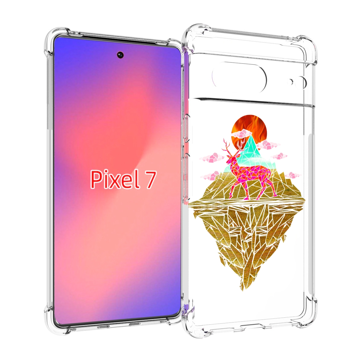 

Чехол Mypads Розовый Олень Абстракция Для Google Pixel 7, Прозрачный, Tocco