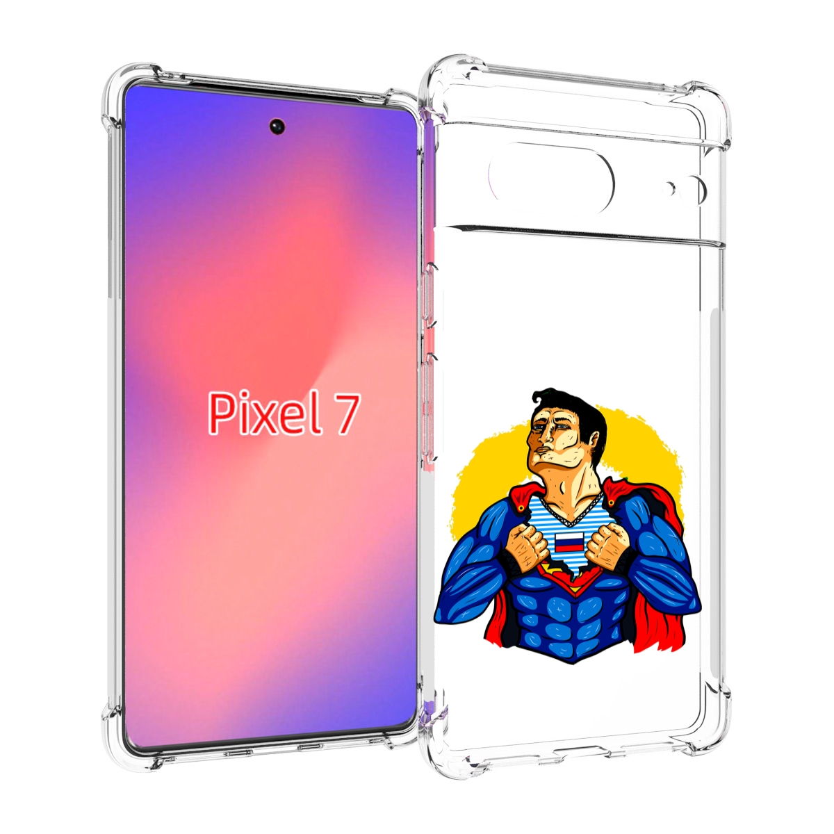 

Чехол Mypads Русский Супермен Для Google Pixel 7, Прозрачный, Tocco