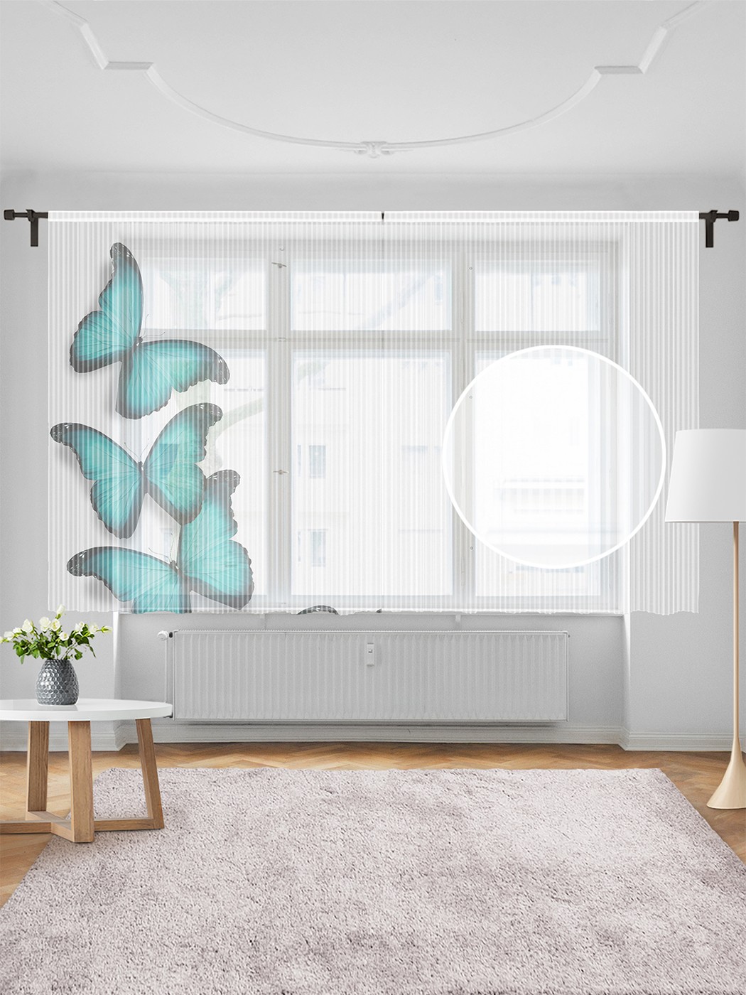 фото Тюль joyarty "ловля бабочек", 155х180 см