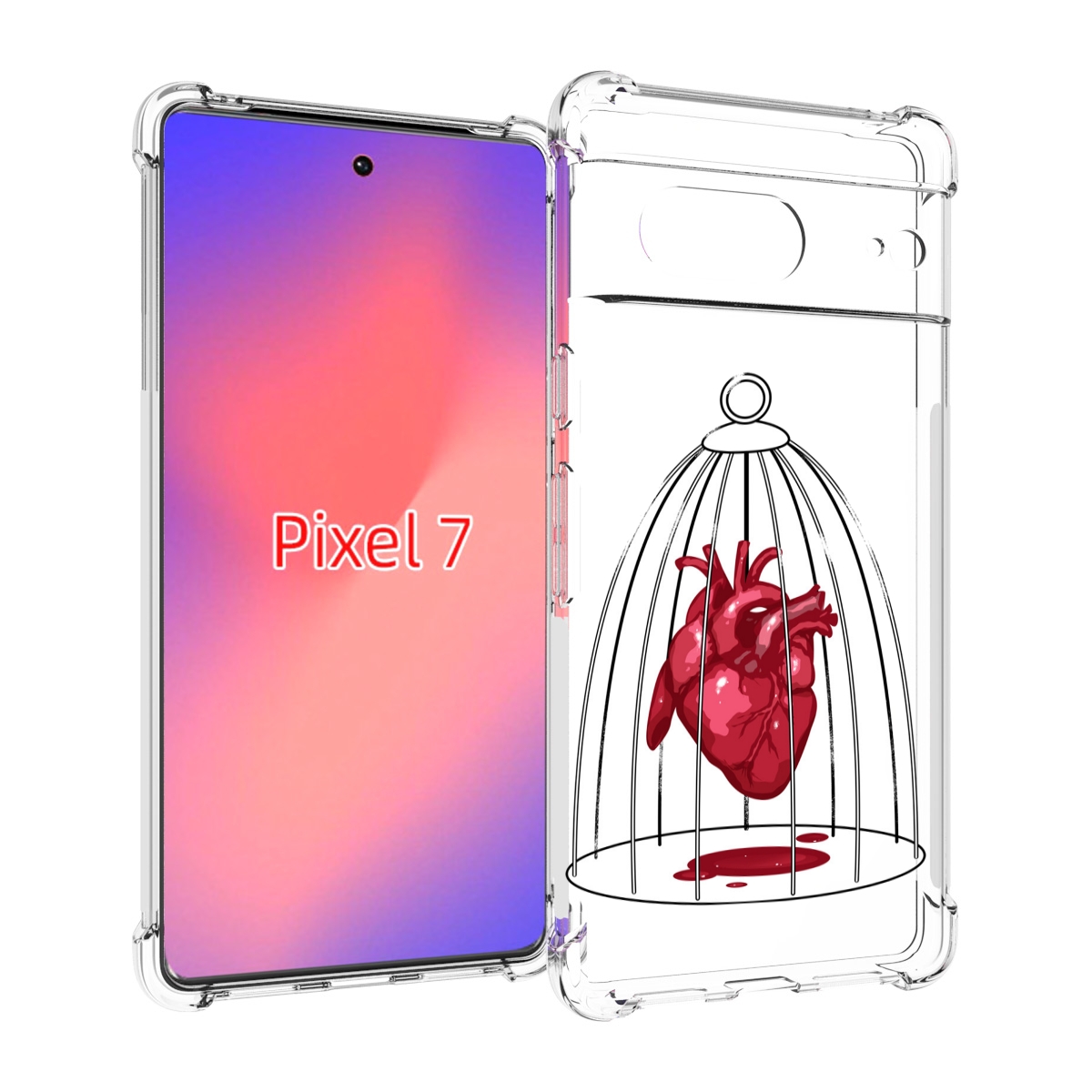 

Чехол Mypads Сердце В Клетке Для Google Pixel 7, Прозрачный, Tocco