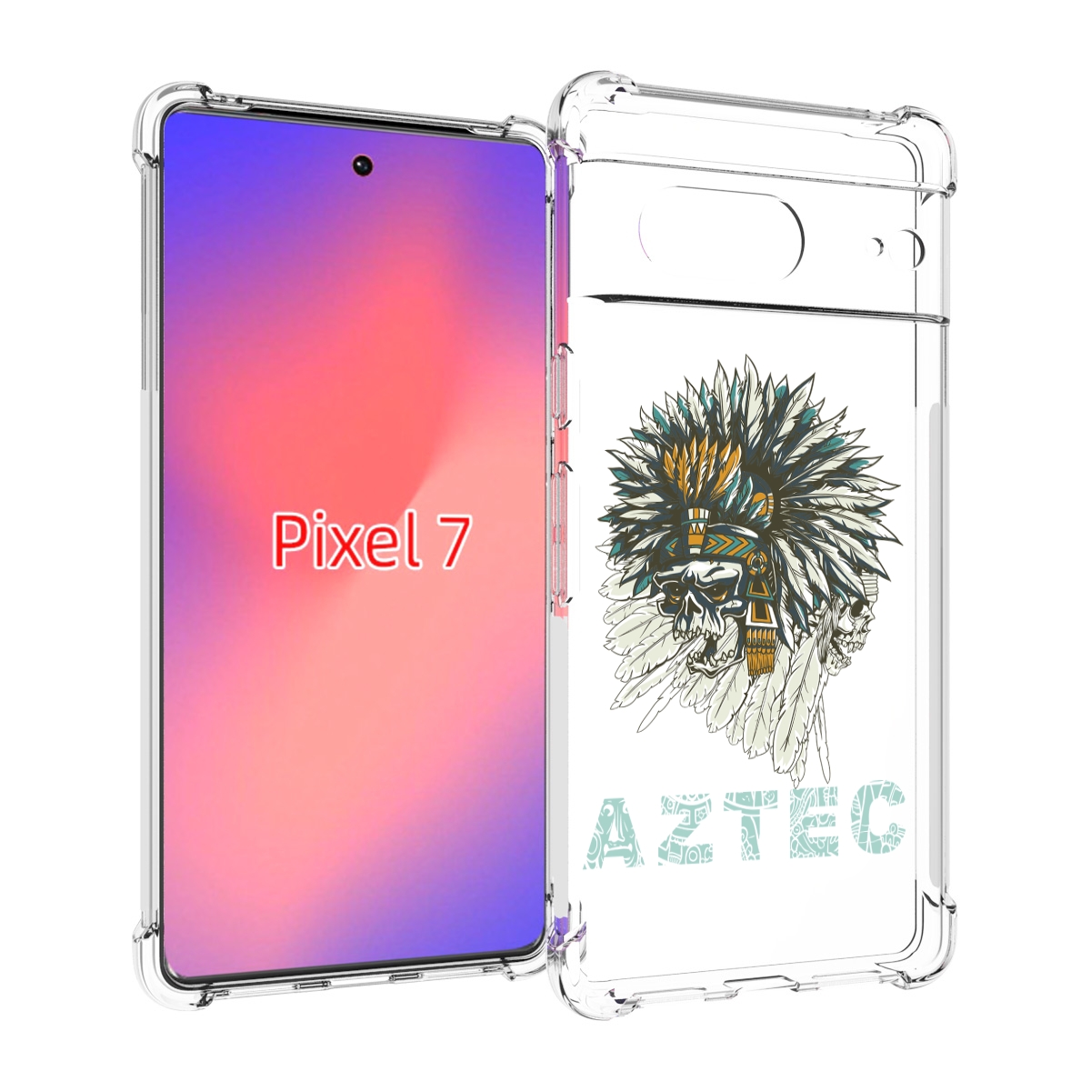 

Чехол Mypads Скелет Индеец Для Google Pixel 7, Прозрачный, Tocco