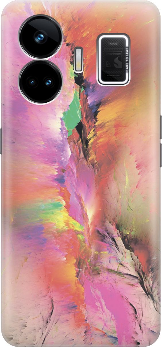 

Чехол на Realme GT Neo 5 "Красочный разлом", Желтый;зеленый, 158665
