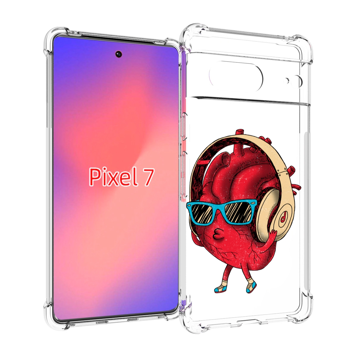 

Чехол Mypads Слушай Сердце Для Google Pixel 7, Прозрачный, Tocco