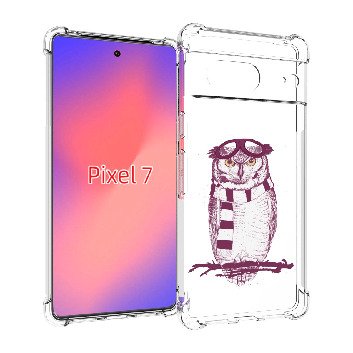 

Чехол Mypads Сова-Летчик Для Google Pixel 7, Прозрачный, Tocco