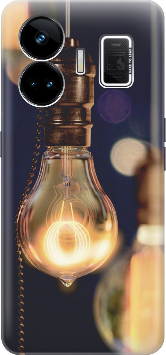 

Чехол на Realme GT Neo 5 "Ретро-лампа", Желтый;синий, 158676