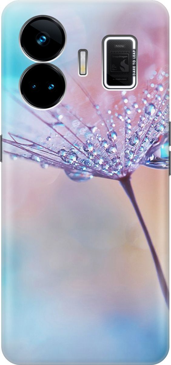 

Чехол на Realme GT Neo 5 "Капелька на одуванчике", Голубой;розовый, 158672
