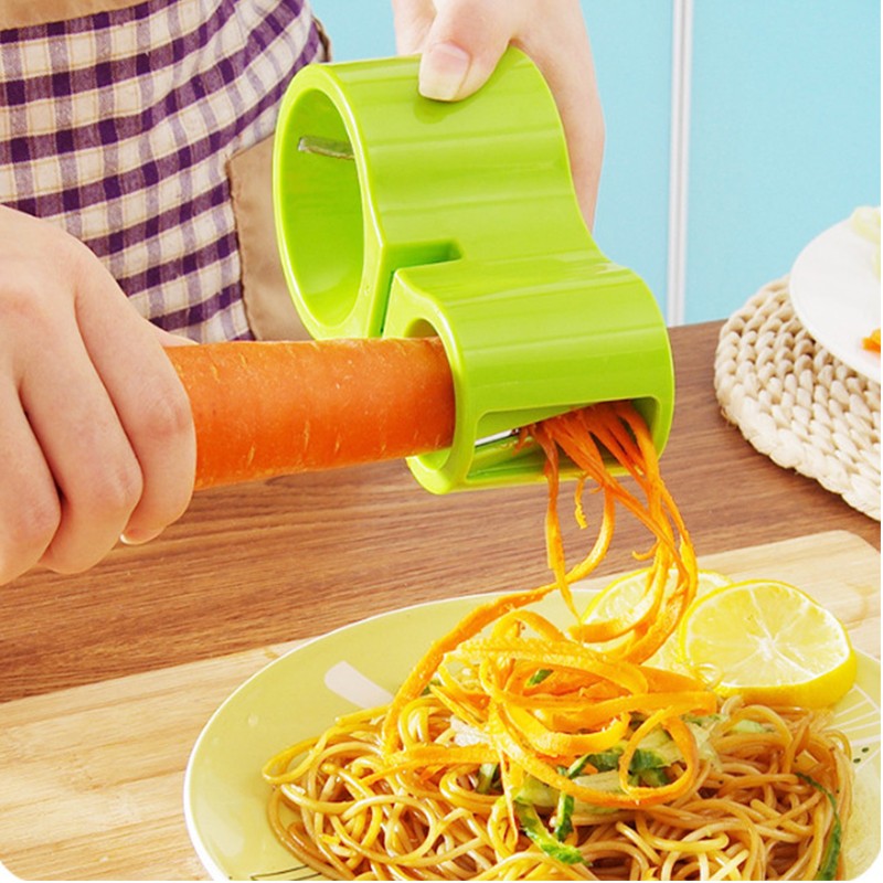 фото Нож спиральный двойной с точилкой для ножей spiral cutter sharpener (цвет: синий ) nobrand