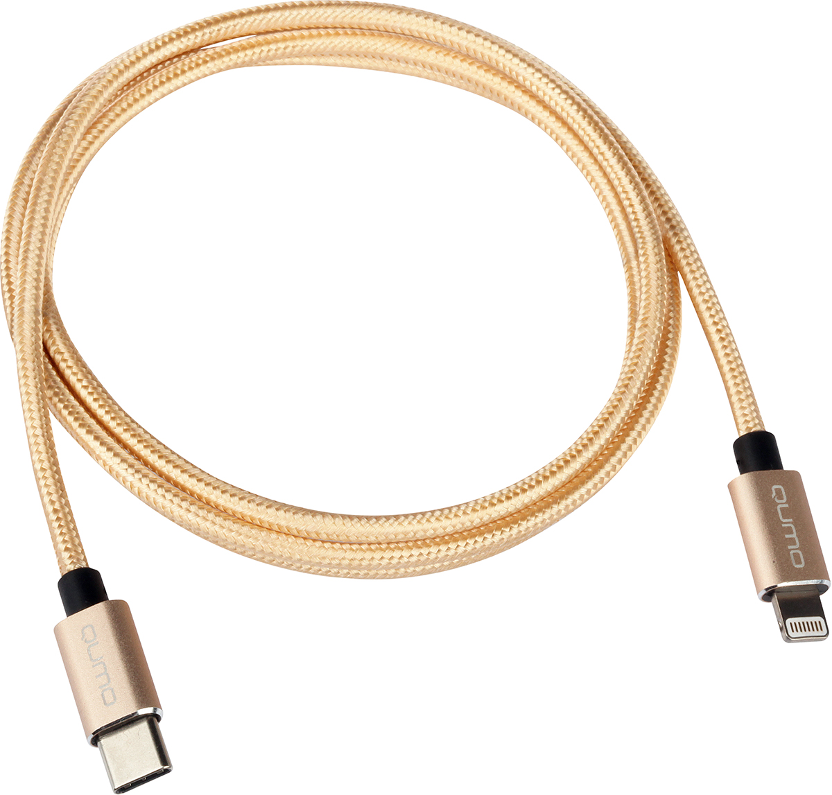 Кабель lightning - usb type-c QUMO AP300 1 м золотистый