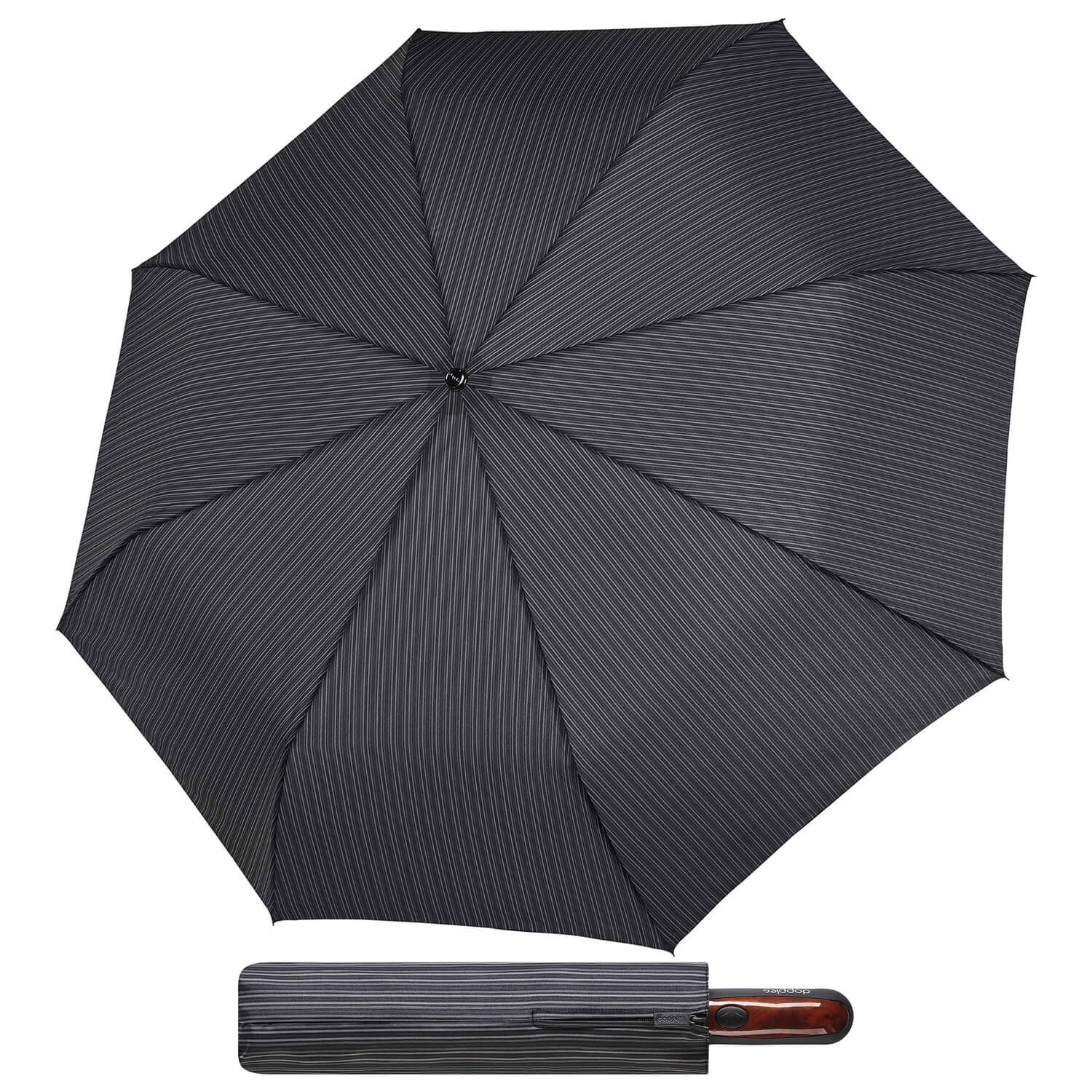 

Зонт унисекс Doppler Carbon Magic Xm Business серый/полоска, Carbon Magic Xm Business