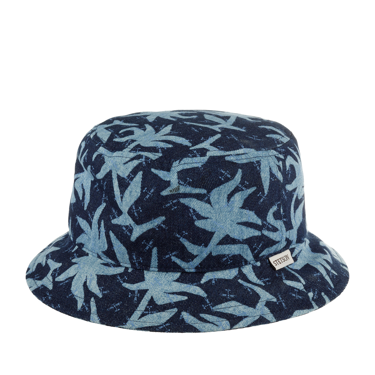 Панама унисекс Stetson 1811918 BUCKET DENIM PRINT синяя/голубая, р.55