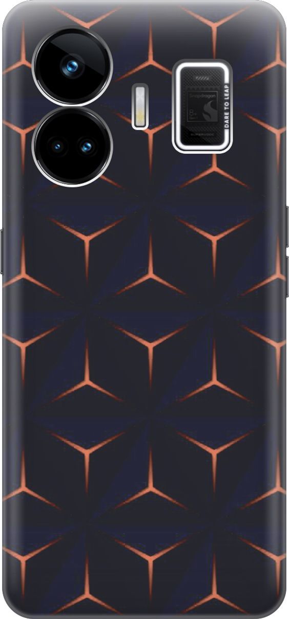 

Чехол на Realme GT Neo 5 "Темные пирамиды", Оранжевый;черный, 158664
