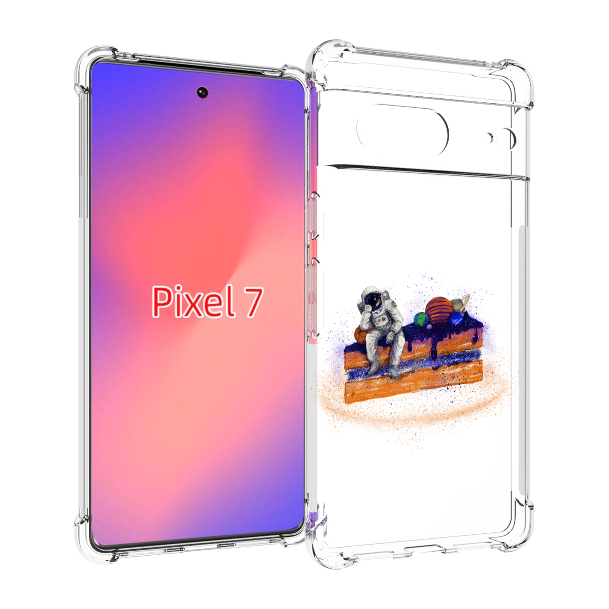 

Чехол Mypads Торт С Планетами Для Google Pixel 7, Прозрачный, Tocco