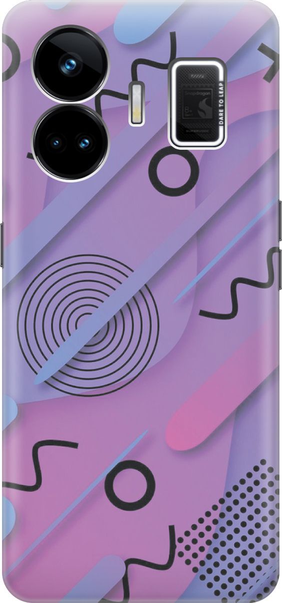 

Чехол на Realme GT Neo 5 "Сиреневый супрематизм", Голубой;розовый, 158665