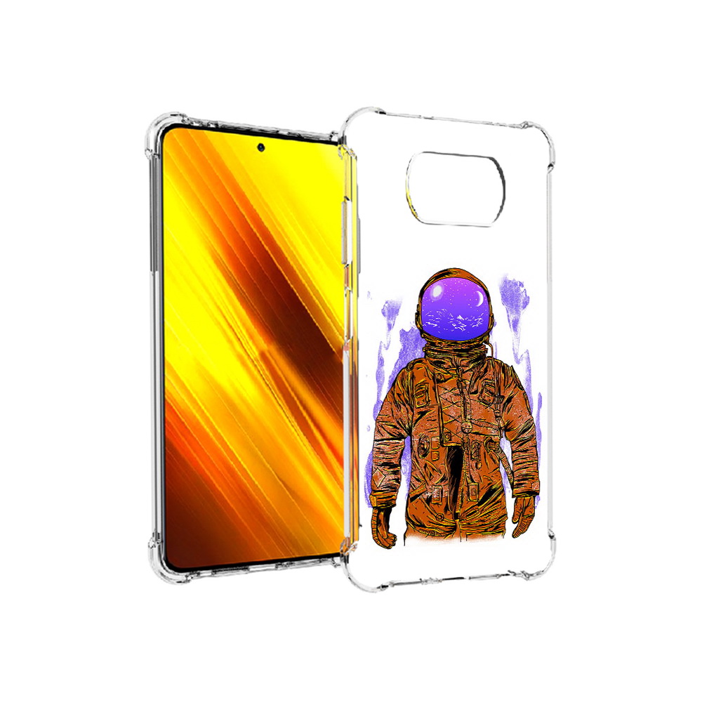 

Чехол MyPads Tocco для Xiaomi Poco X3 нарисованный мужчина в скафандре (PT154881.262.510), Прозрачный, Tocco