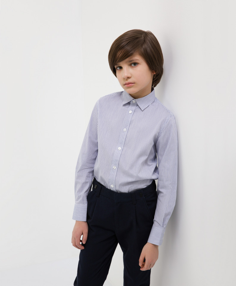 

Сорочка в голубую полоску с длинным рукавом Gulliver 221GSBJC2314 р.140, 221GSBJC2314