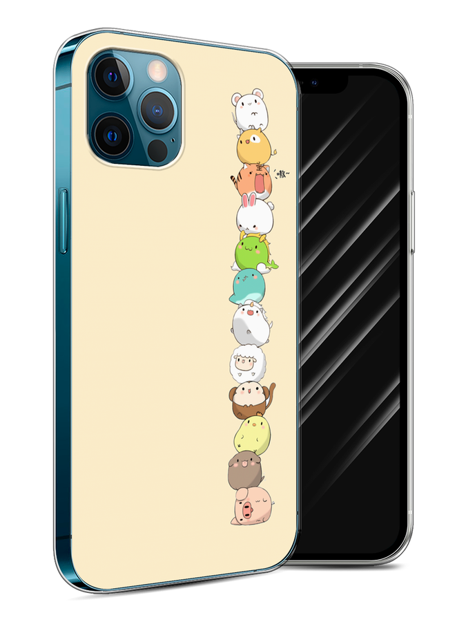 

Чехол Awog на Apple iPhone 12 / Айфон 12 "Питомцы Чиби", Разноцветный, 12550-2