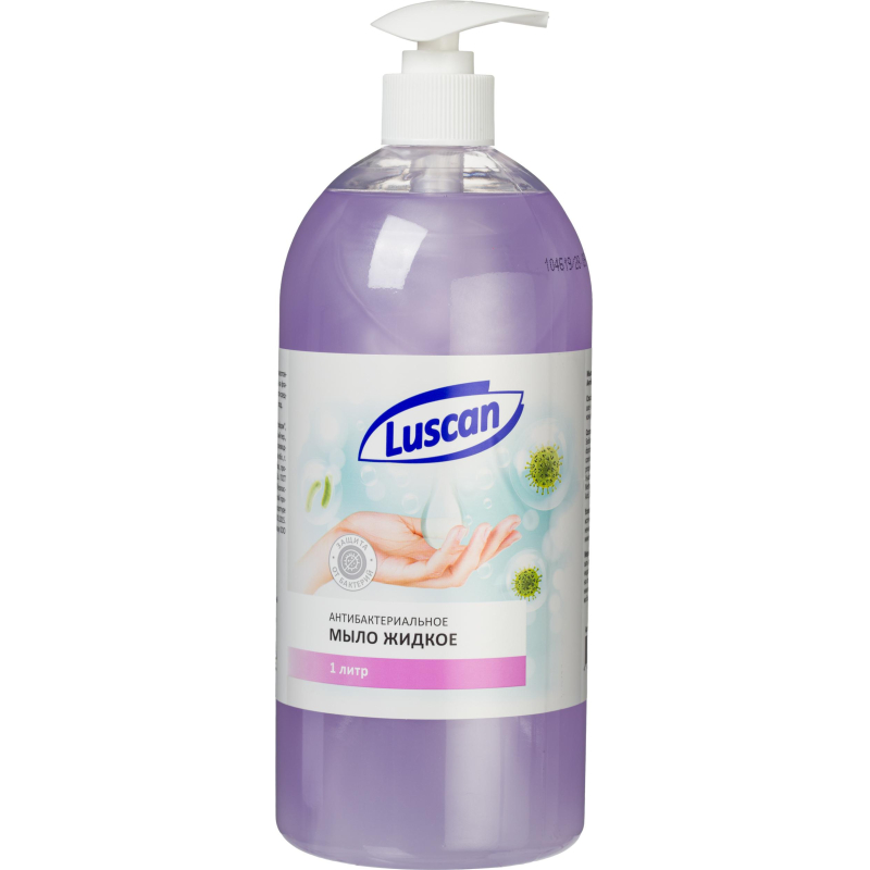 Мыло жидкое Luscan антибактериальное с дозатором 1л, (2шт.)