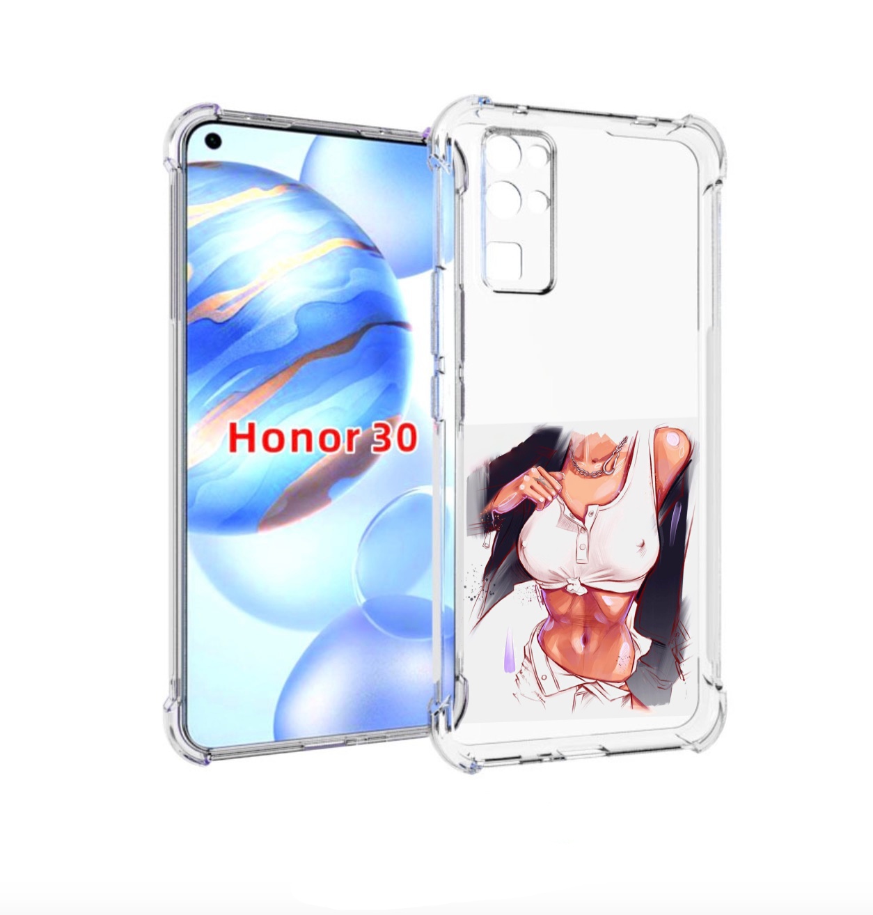 

Чехол бампер MyPads красивая-стройная-модель для Honor 30 (BMH-A, Прозрачный, Tocco