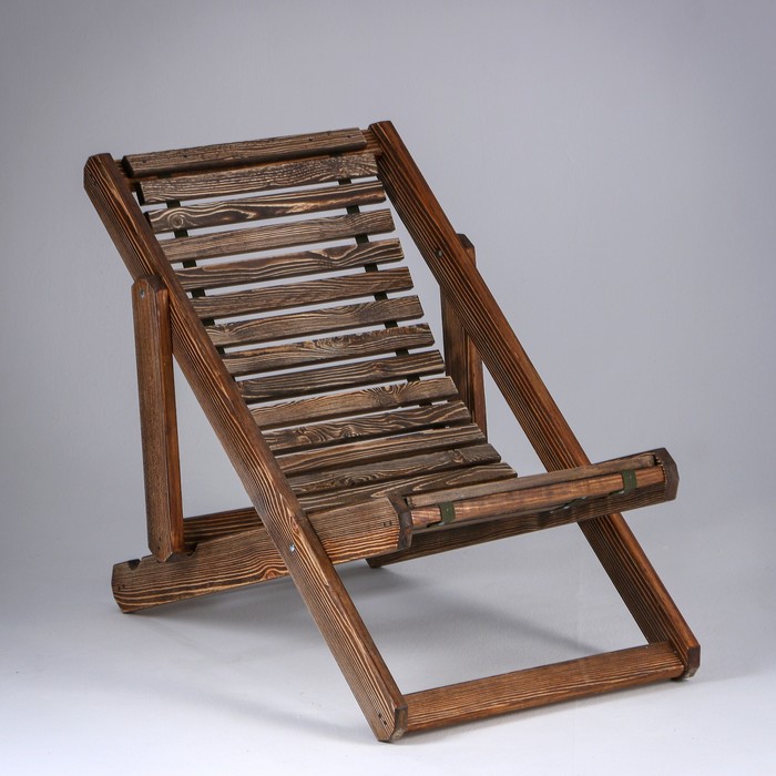 

Шезлонг гибкий, усиленный, брашированный под старину, хвоя, 100×65×78см