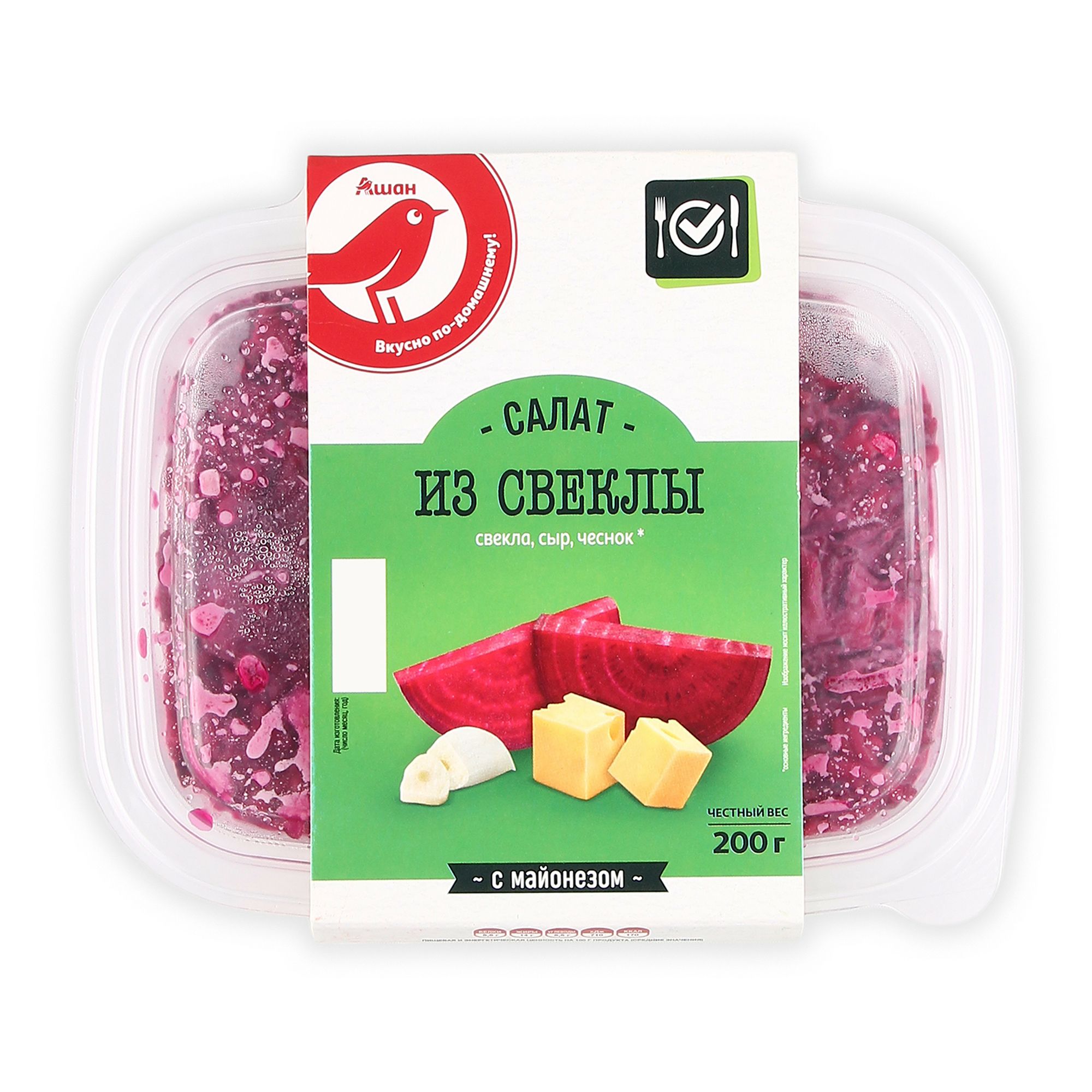 

Салат АШАН Красная птица Свекла с чесноком 200 г
