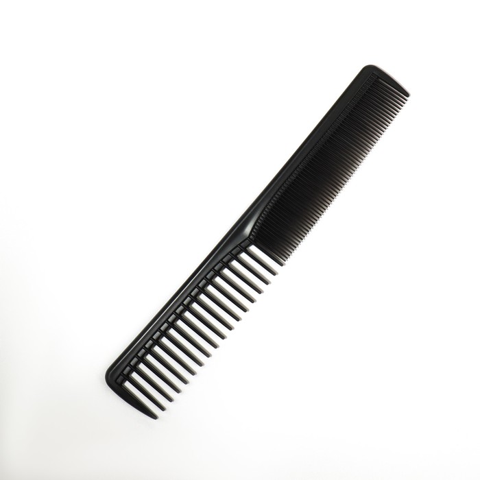 Расчёска комбинированная, скошенная, 17,7x3 см, цвет чёрный
