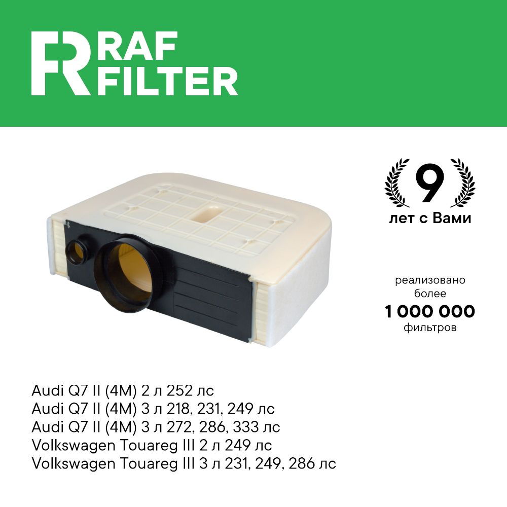 

Фильтр воздушный RAF Filter AF054 Audi Q7 4M, Volkswagen Touareg 3 объмы 3.0 2.0