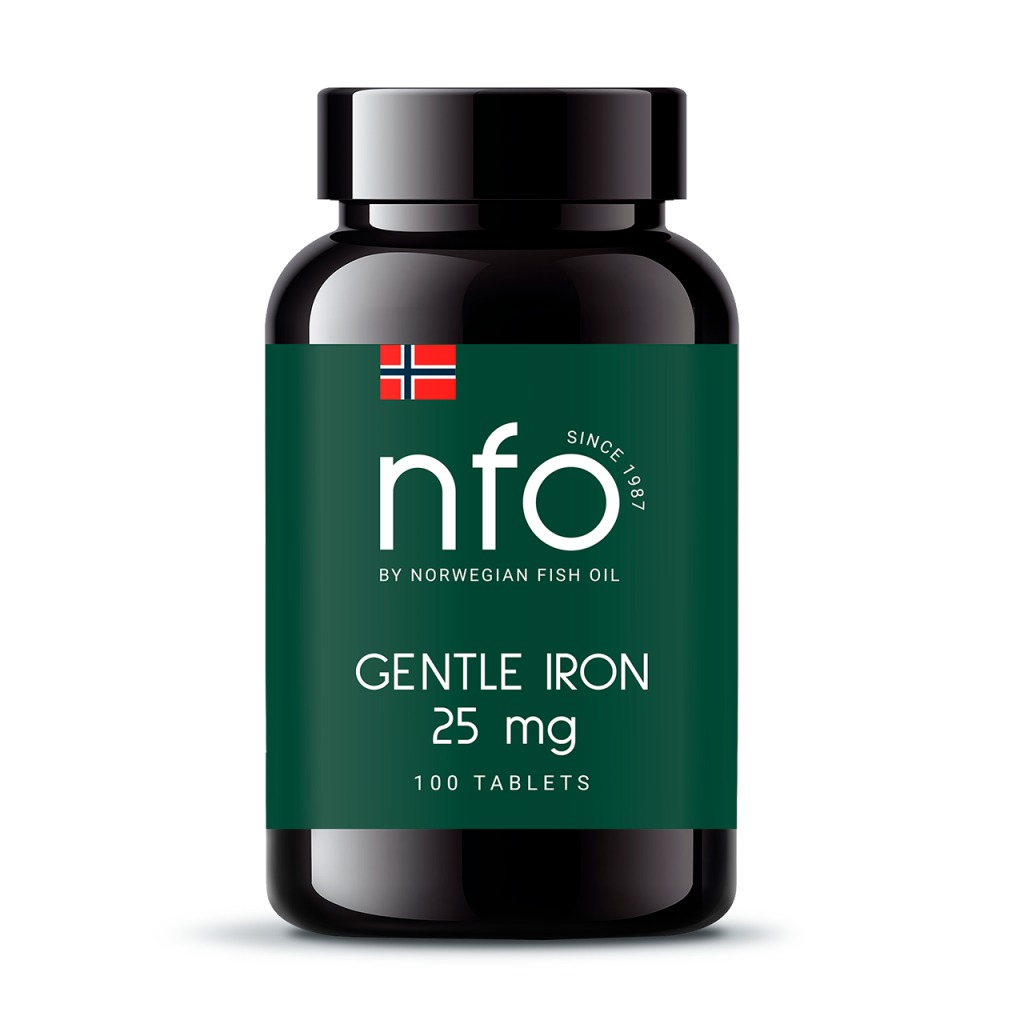 Добавка биологически активная NFO Gentle Iron 550 мг, 100 шт