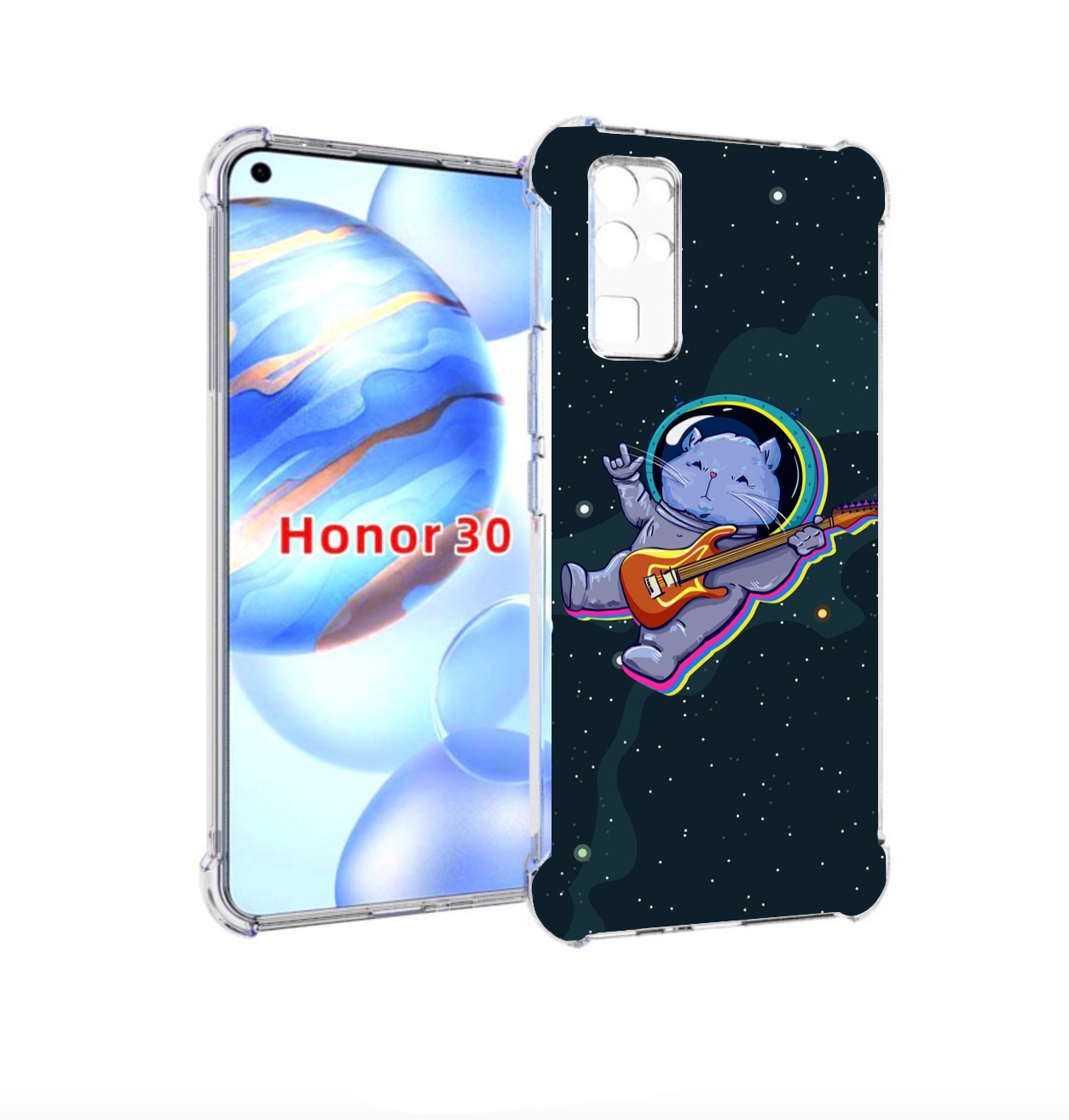 

Чехол бампер MyPads крутой-хомяк-в-космосе для Honor 30 (BMH-AN1, Прозрачный, Tocco