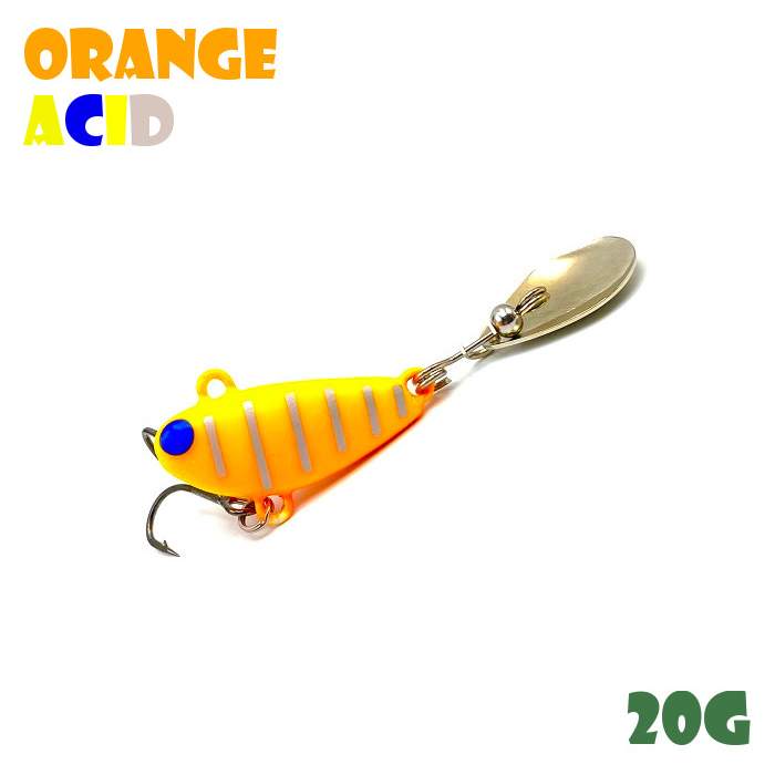 Тейл-Спиннер Uf-Studio Buzzet Bullet 20g #Orange Acid
