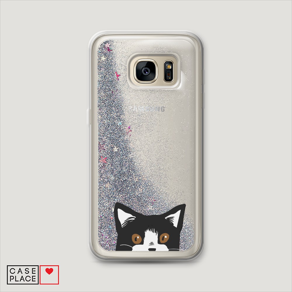 

Чехол Awog на Samsung Galaxy S6 "Подглядывающий кот", Разноцветный, 24391-1