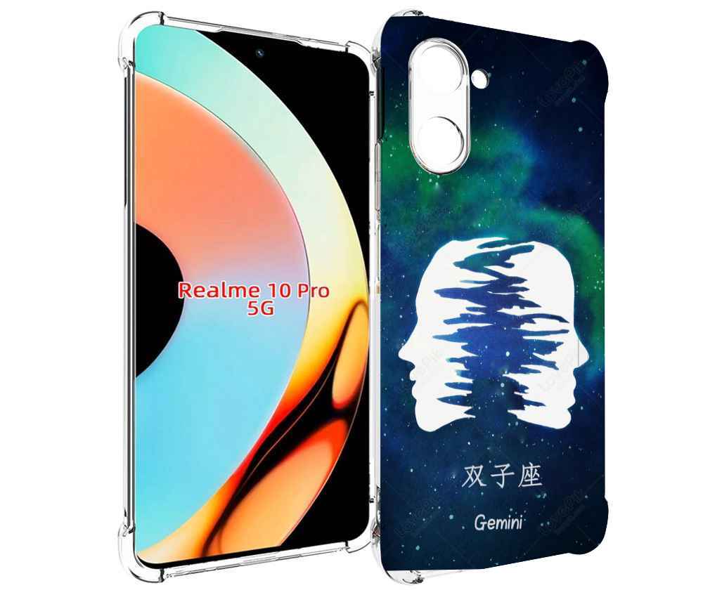 

Чехол бампер MyPads знак зодиака близнецы 6 для Realme 10 Pro пр..., Прозрачный, Tocco