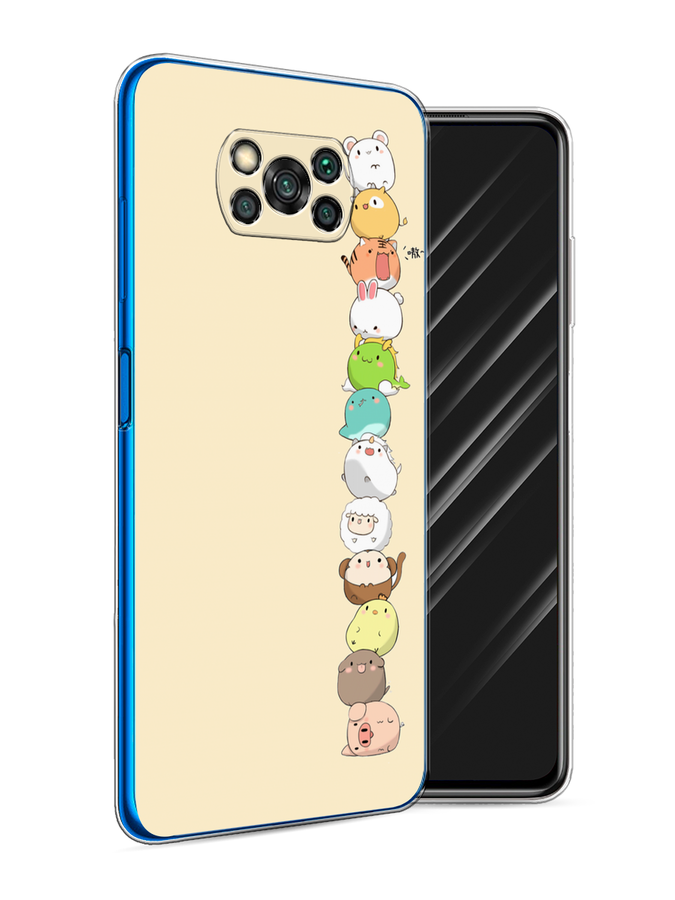 

Чехол Awog на Poco X3 NFC "Питомцы Чиби", Разноцветный, 39250-2
