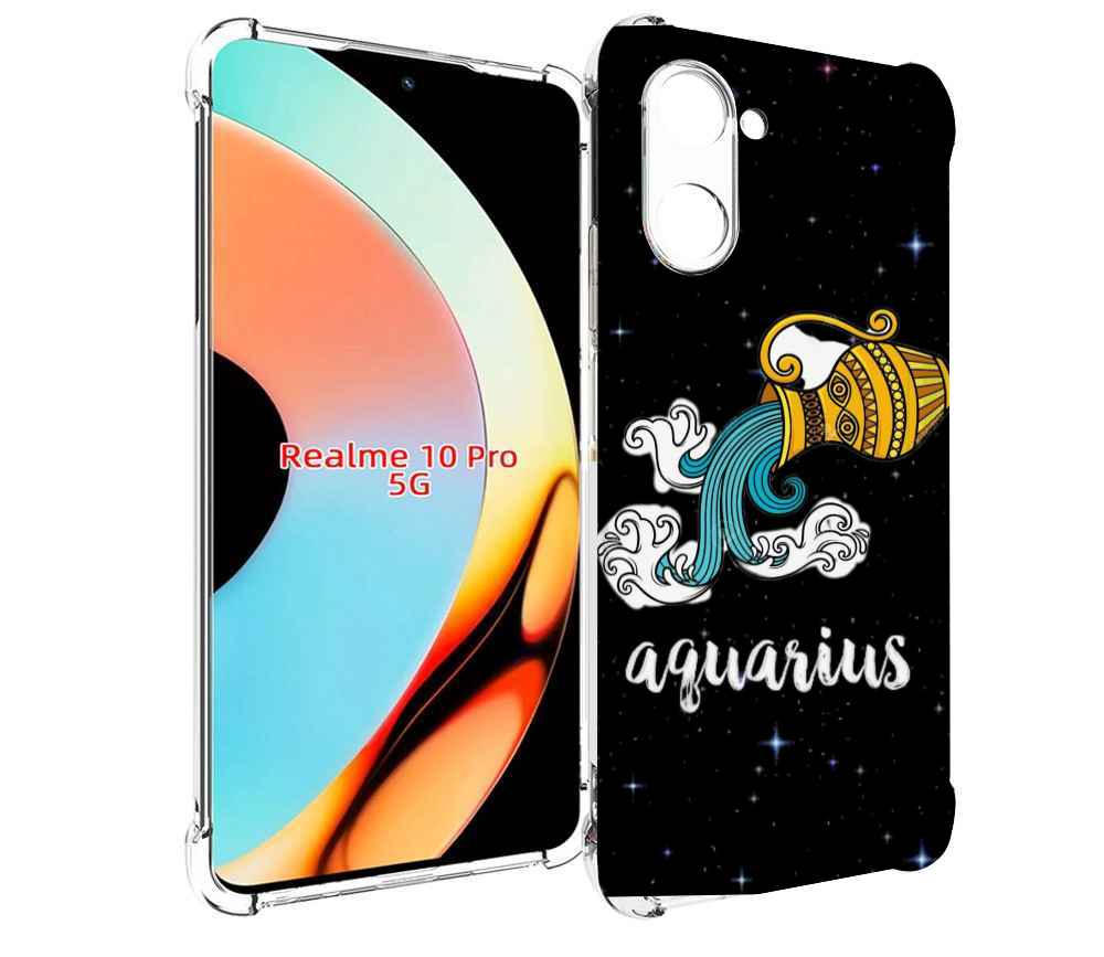 

Чехол бампер MyPads знак зодиака водолеи 2 для Realme 10 Pro пр..., Прозрачный, Tocco